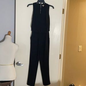 Cremieux XS Women's Black Waist Defined Keyhole Sleeveless Jumpsuit